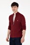 Men's Burgundy Basic Knitwear Cardigan 50288871 -Vr014