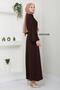Hale Shoulder Pleated Balloon Arm Ferace Brown - 4