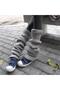 Plain Gray Winter Thick Loose Leggings
