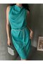Degaje Collar Dress with Stoned Belt Detail - 2
