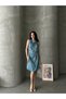 Degaje Collar Dress with Stoned Belt Detail - 2