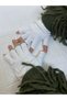 White Color Knitwear Cut Finger Gloves - Fingerless Gloves - Gift - New Year New Year - 7