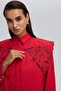 Embroidery Detail Wide Collar Shirt - 7