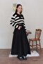 Black Single Button Skirt - 4