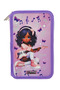 XL Jumbo Model Guitar Girl Music Pencil Case Organizer Pencil Box 3 Compartments Pen Holder Purple - 3