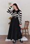 Black Single Button Skirt