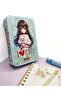 XL Jumbo Model Cat Girl Pencil Case Organizer Pencil Box 3 Compartment Pen Holder Green - 2