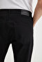 Davın Men's Denim Thick Textured Slim Fit Molded Black Jeans - 6