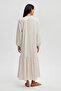 LINEN TEXTURED DRESS WITH FLUFFY SKIRT - 4