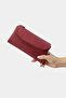 2602 Genuine Leather Large Size Women's Wallet Flother Claret Red - 2