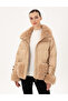 Beige Comfort Fit Coat 50290340 -Vr011