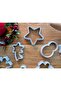New Year's Cookie Mold Christmas 10'Li Cookie Mold Set Santa Claus, Snowman, Christmas Tree - 4