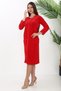 Velvet Winter Dress with Stone Embroidery Detail - 5