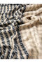 Houndstooth Patterned Scarf with Tassels - 3