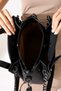 Black Women's Faux Leather Chain Detail Modern Stylish Shoulder Bags with Crossbody Straps on the Side and Handle on the Arm - 7