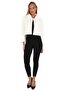 Women's White Outside Fur Lined Luxury Crop Jacket - 5