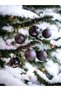Christmas Pine Tree Ornament Black 6 Pcs Christmas Ball 6 cm Black Christmas Cici Ball - 3