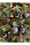 Christmas Pine Tree Ornament Black 6 Pcs Christmas Ball 6 cm Black Christmas Cici Ball - 4