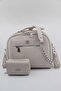 Stone 4 Compartment Shoulder and Crossbody Bag and Wallet Combination 24x29c PBU4025-1002 - 3