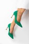 Stiletto Green Women's Heeled Shoes Comfortable Vegan Leather for Daily and Special Occasions - 3