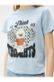 Crew Neck Printed Cotton T-Shirt - 5