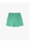 Shorts Elastic Waist Print Detailed Cotton - 2