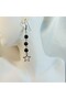 Black Pearl Beaded Star Earring Set - Pearl Detail Aesthetic Y2K Fairycore Dangle Star Earrings - 4