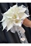 Artificial Bridal Flower with Pearls and Tulle - 4