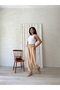 Cream Linen Casual Trousers - 4