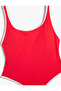 Basic Swimsuit U Neck Piping Detailed Strap - 3