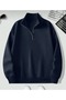 Unisex Stand Collar Zippered Oversize Sweatshirt
