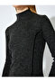 X Şahika Ercümen - Slim Fit Stitching Detail Long Sleeve Stand Collar Blouse - 5
