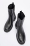 Real Leather Women's Chelsea Boots - Thick Sole, Rc 37301, Black - 5