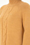 Women's Camel Melange Turtleneck Sweater 50293141-Vr122 - 7