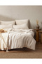 Marla muslin king size 100% cotton duvet cover set - beige