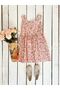 Powder Floral Poplin Mother Skirt and Girl's Dress Combo - 3