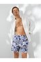 Swim Shorts Floral Printed Waistband Pocketed