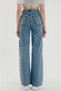 Super High Waist Lycra Snow Washed Wide Leg Jeans (wide Leg) - 4
