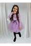 Baby Girl-Child Long Sleeve Heart Tulle Lined Dress for Birthdays and Special Occasions - 3