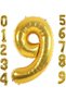 9 Year Birthday Party Celebration Number Foil Balloon Gold Color 36 Cm 16 Inch