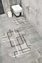 Water Resistant Digital Printed Bath Mat Set with Non-Slip Base