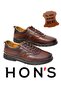 Men's Leather Shoes Genuine Leather Lace-Up Rubber Sole Non-Slip Gel 40/41/42/43/44/45/46/47 - 2