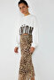 Women's London Printed Crop T-Shirt Star Detailed Long Sleeve 100% Cotton - 4