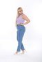 Mom Fit Jean Large Size High Waist Tight Leg Stretchy Pants - 3