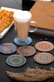 Decorative Coasters Set of 6 Metal Top Part Ephesus - 3
