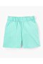 Cotton Elastane All Over Print & Solid Shorts Pack of 3 - Blue Pink & Green - 2