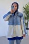 Jean Detailed Buttoned Knitwear Hijab Cardigan - 5