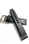 Handmade 24 mm Genuine Leather Cord Black 24 mm Suitable for Any Watch