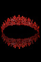 Crystal Embellished Bridal Tiara, Princess Tiara for Special Occasions and Parties, Red - 7