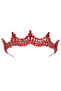 Crystal Rhinestone Shiny Bridal Princess Crown Queen Costume Crown Red for Henna Night - 8